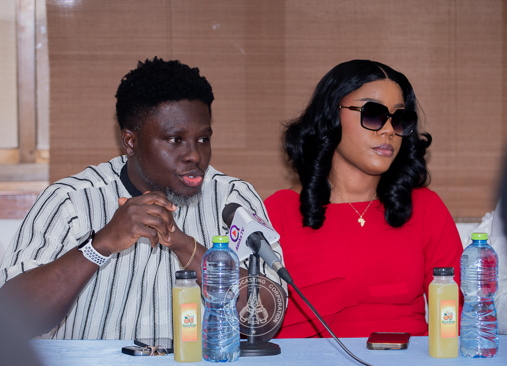 Cast and crew of "All Of Us Are Guilty" gathered at the National Theatre of Ghana for the Project Unicorn press launch