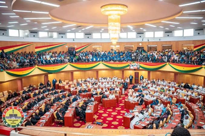 Ghana's Parliament House in Accra, where lawmakers sit under the current 276-seat legislature