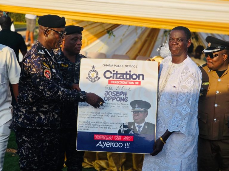 C/SUPT JOSEPH OPPONG COMMENDED FOR SELFLESS SERVICE TO BECHEM DIVISION